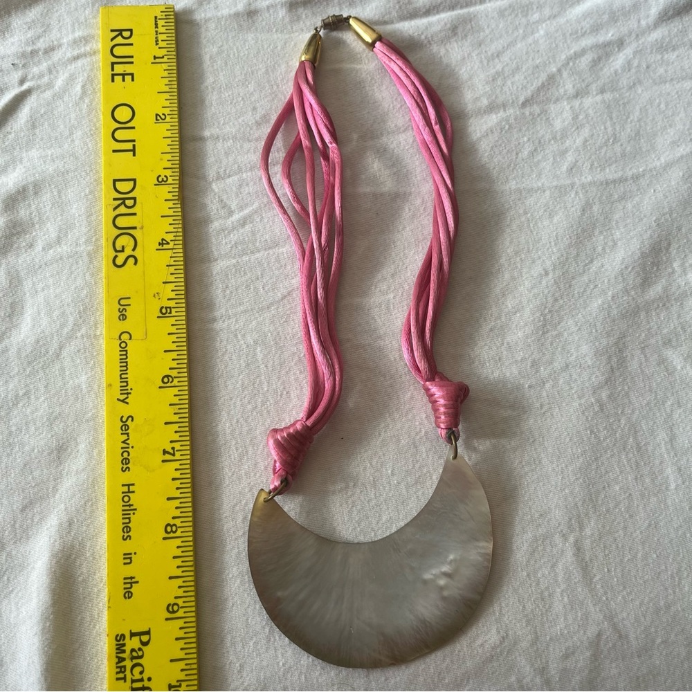 Vintage Multi-Pink String Crescent Shape Iridesce… - image 3
